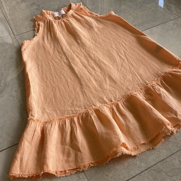 BELLA DAHL GIRL FRAYED RUFFLE DRESS IN MESA SUNRISE - Picture 5 of 10